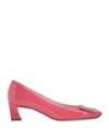 Roger Vivier Woman Pumps Pink Size 10 Soft Leather In Pink