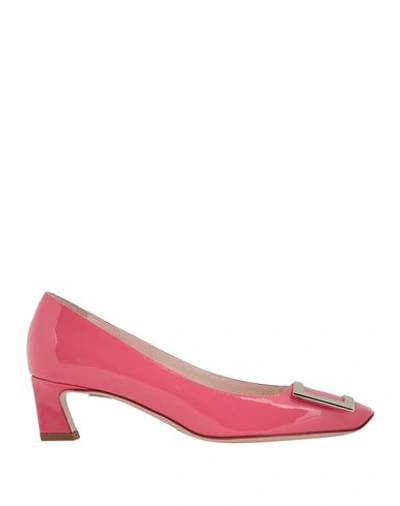 Roger Vivier Woman Pumps Pink Size 10 Soft Leather