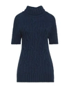 Dairesy Woman Turtleneck Blue Size M Acrylic, Wool, Viscose, Alpaca Wool In Blue