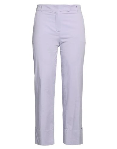 Ql2  Quelledue Ql2 Quelledue Woman Cropped Pants Light Purple Size 8 Cotton, Elastane