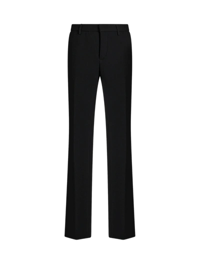 Etro Check Wool Trousers Pants Black