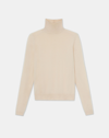 Lafayette 148 Petite Fine Gauge Cashmere Stand Collar Sweater In Pampas Plume