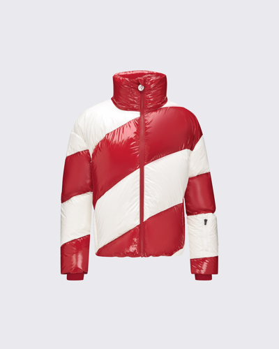 Perfect Moment Super Mojo Down Jacket L In Snow-white-red