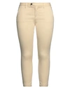 Roy Rogers Roÿ Roger's Woman Pants Pastel Yellow Size 31 Cotton, Elastane In Yellow