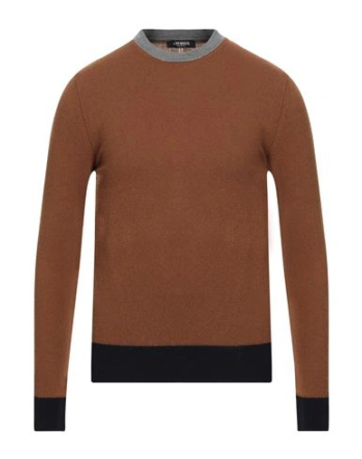 +39 Masq Man Sweater Brown Size 40 Wool