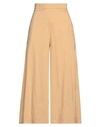 Liviana Conti Woman Cropped Pants Sand Size 2 Cotton, Polyamide, Elastane In Beige