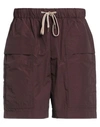 Covert Man Shorts & Bermuda Shorts Dark Brown Size M Nylon, Cotton
