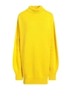 Sa Su Phi Woman Turtleneck Yellow Size 6 Virgin Wool, Cashmere