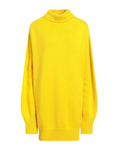 Sa Su Phi Woman Turtleneck Yellow Size 6 Virgin Wool, Cashmere