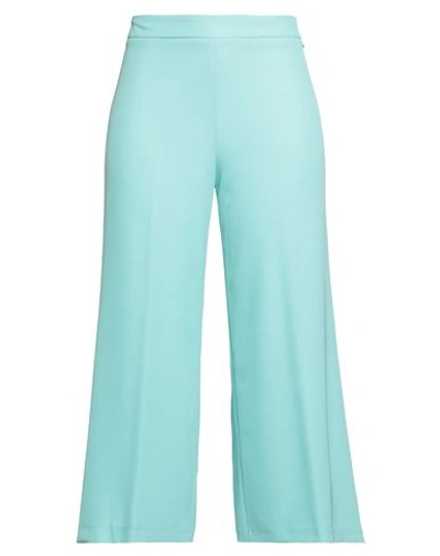 Gai Mattiolo Woman Pants Turquoise Size 12 Polyester, Elastane In Blue