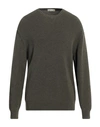 Cashmere Company Man Sweater Military Green Size 44 Wool, Cotton, Cashmere