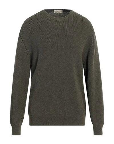 Cashmere Company Man Sweater Military Green Size 44 Wool, Cotton, Cashmere