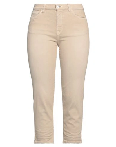 Haikure Woman Jeans Sand Size 30 Cotton, Elastane In Beige