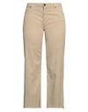 Up ★ Jeans Woman Pants Sand Size 31 Tencel, Cotton, Elastane In Beige