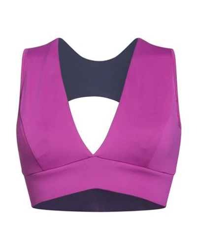 Michi Woman Top Mauve Size L Nylon, Elastane In Purple