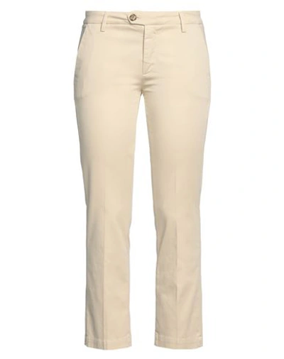 Bonheur Woman Pants Beige Size 30 Cotton, Elastane