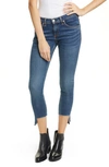Rag & Bone Cate Mid-rise Skinny Jeans With Step-hem In Hampton