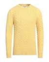 Ballantyne Man Sweater Yellow Size 40 Wool, Cashmere