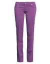 Jacob Cohёn Woman Pants Dark Purple Size 30 Cotton, Elastane