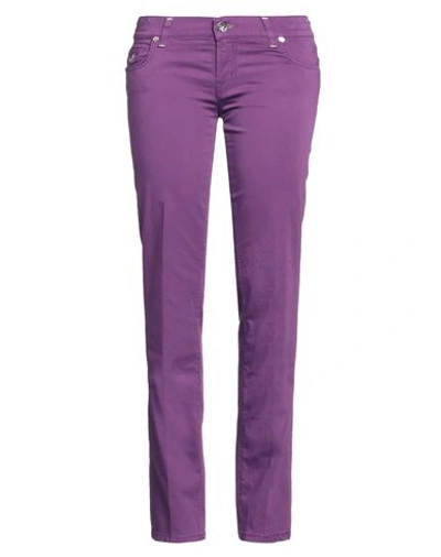 Jacob Cohёn Woman Pants Dark Purple Size 29 Cotton, Elastane