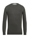 Kangra Man Sweater Military Green Size 40 Cotton