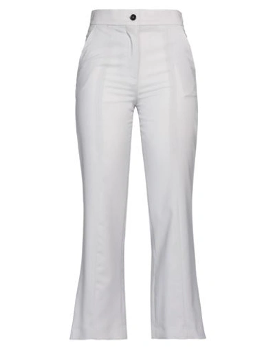 Msgm Woman Pants Light Grey Size 6 Virgin Wool In Grey