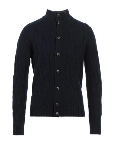 Suite 191 Man Cardigan Midnight Blue Size 40 Wool, Cashmere