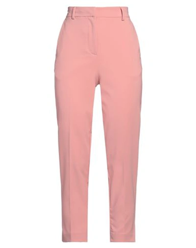 Solotre Woman Pants Pink Size 8 Polyester, Elastane