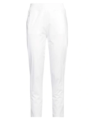 Jijil Woman Pants White Size 4 Cotton, Elastane