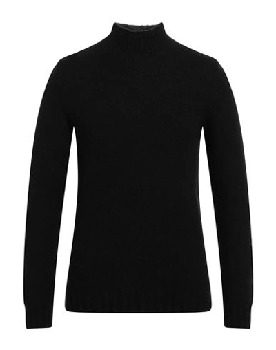 Fedeli Man Sweater Black Size 46 Virgin Wool, Cashmere, Polyamide In Black
