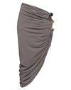 Jacquemus Woman Maxi Skirt Dove Grey Size 6 Acetate, Polyamide, Elastane
