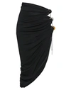 Jacquemus La Mini Jupe Drapeado Jersey Skirt In Black