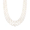 Ross-simons 5-11mm Cultured Pearl 2-strand Necklace With Sterling Silver In Silver