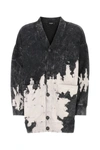 Dsquared2 Logo-print Bleached-effect Cardigan In 961