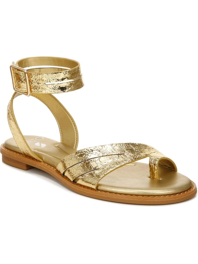 Sarto Franco Sarto Greene Womens Leather Toe Loop Ankle Strap In Gold