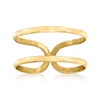 Rs Pure By Ross-simons 14kt Yellow Gold 2-band Open-space Ring In Gold