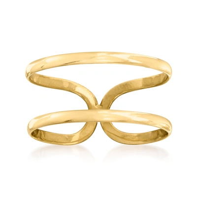 Rs Pure By Ross-simons 14kt Yellow Gold 2-band Open-space Ring