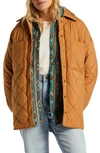 Billabong Transport Waterproof Snap-up Shacket In Caramel