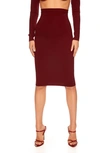 SUSANA MONACO SUSANA MONACO SLIM HIGH WAIST STRETCH PENCIL SKIRT