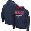 Colosseum Navy Gonzaga Bulldogs Sunrise Pullover Hoodie In Navy