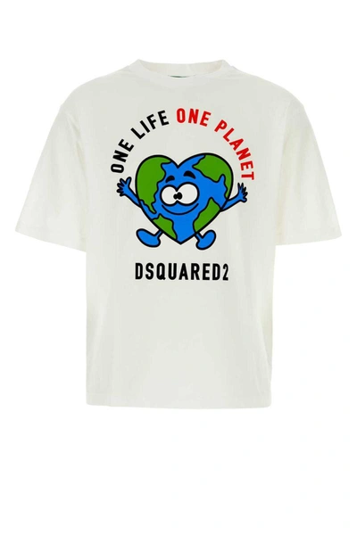 Dsquared2 T-shirt-xl Nd Dsquared Male In White