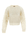 SEMICOUTURE SWEATER WITH FRINGES