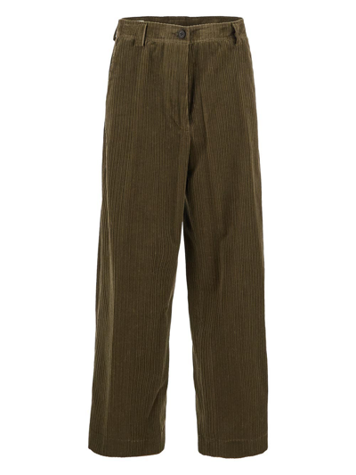 Dries Van Noten Pakoras Corduroy Trousers In Grey