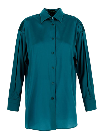 Tom Ford Silk Shirt In Blue