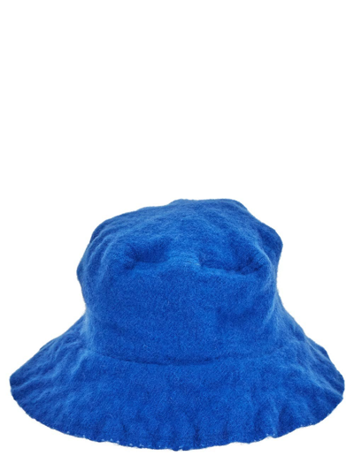 Comme Des Garçons Shirt Wool Bucket Hat In Blue