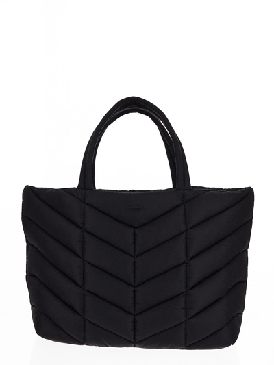 Saint Laurent Puffer Tote Bag In Black