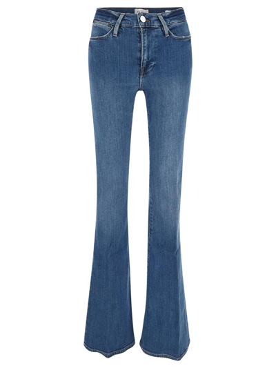 Frame Le High Flare Jeans In Blue