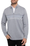 Travismathew Travel More Long Sleeve Knit Half Zip Pullover In Heather Grey