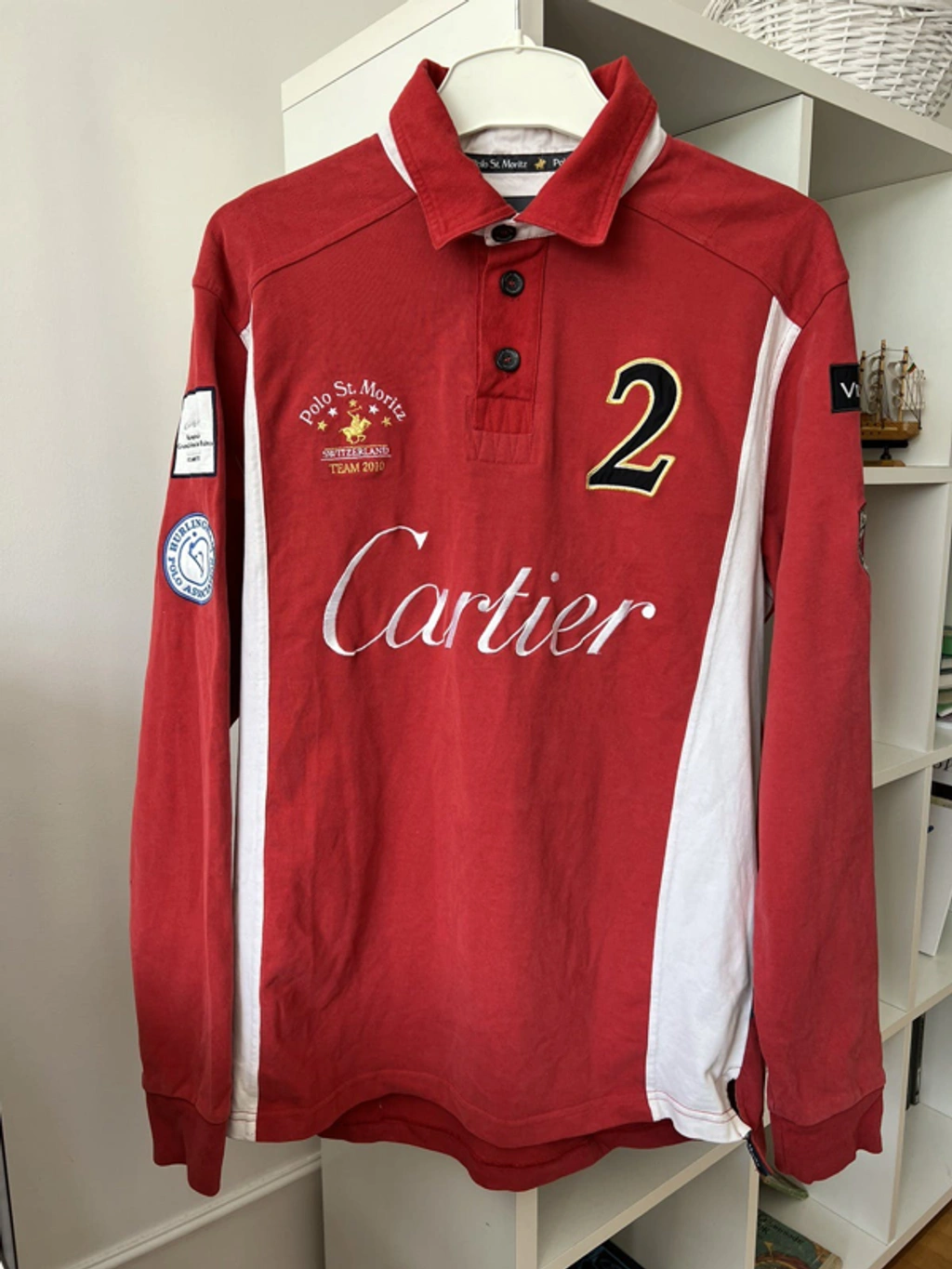 【レア】ヴィンテージ Cartier St.moritz Polo ポロシャツ Pre-owned Cartier X St Moritz Vintage Cartier St.moritz