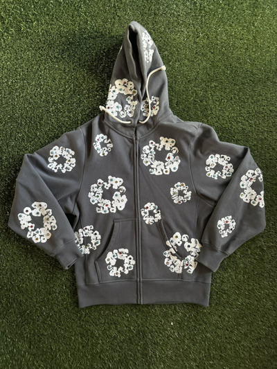 新品未使用 Denim Tears Zip Up Hoodie Sサイズ Denim Tears: Men's Denim University Zip Hoodie (Grey
